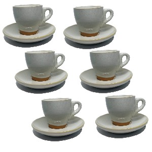 Demitasse Cup Set In Two Tones Cortadito 12 Pieces